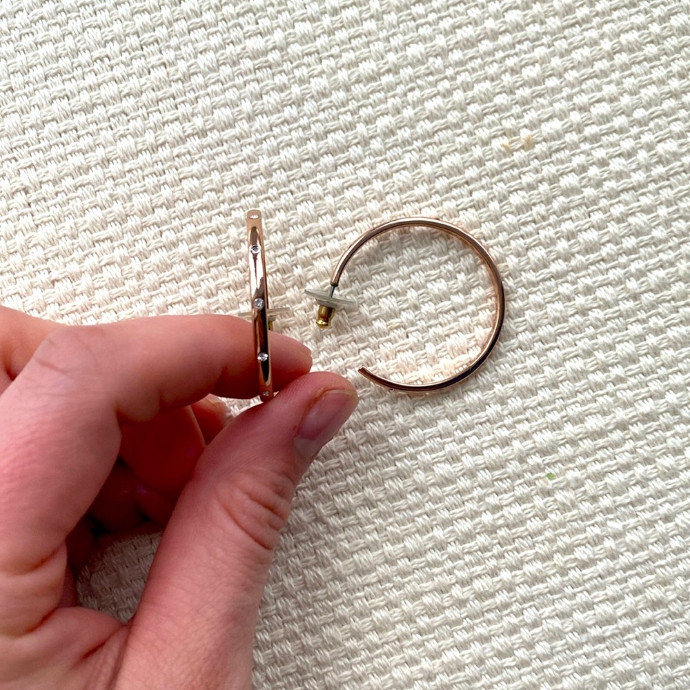 Rose Gold Kate spade hoops